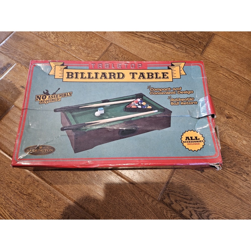 Mini‎ Tabletop Pool Table Small Billiards Game Barrington Billiards Company Euc